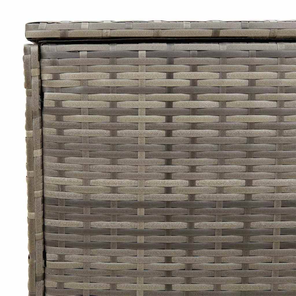 Malle à Coussins de Jardin Résine Tressée Anti-UV Imperméable avec Ouverture Sécurisée Gris 100x55x55.5 cm – ComfortXL Outdoor Living - Image 9