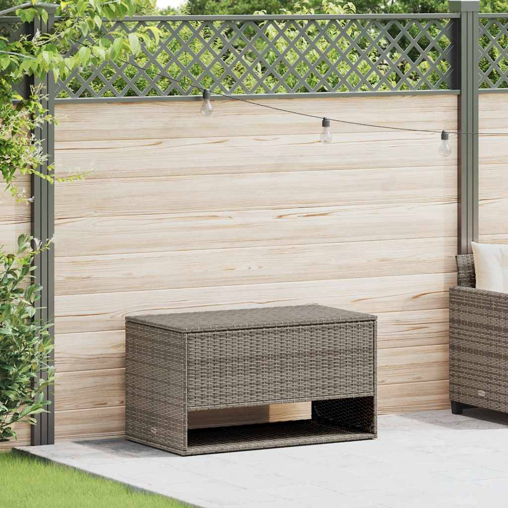 Malle à Coussins de Jardin Résine Tressée Anti-UV Imperméable avec Ouverture Sécurisée Gris 100x55x55.5 cm – ComfortXL Outdoor Living - Image 1