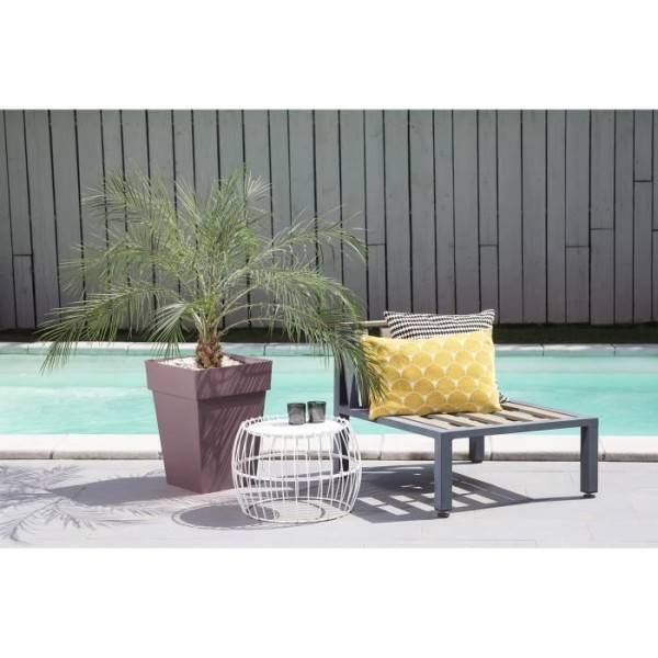 EDA Plastiques - Eda Pot De Fleur Mi-haut Carré Toscane - 39 X 39 X H 53 Cm - 51 L - Taupe - Image 4