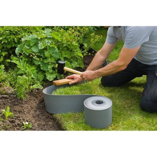 Bordure de jardin en polyéthylene gris H7,5 cm x 10 m - NATURE - Image 5