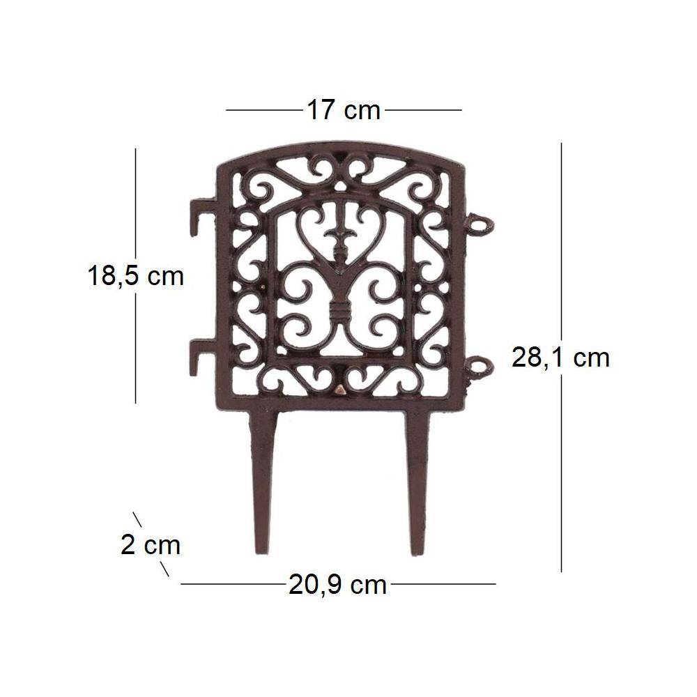Esschert Design - Bordure à assembler en fonte Tradition Lot de 20 Esschert Design - Imagen 3