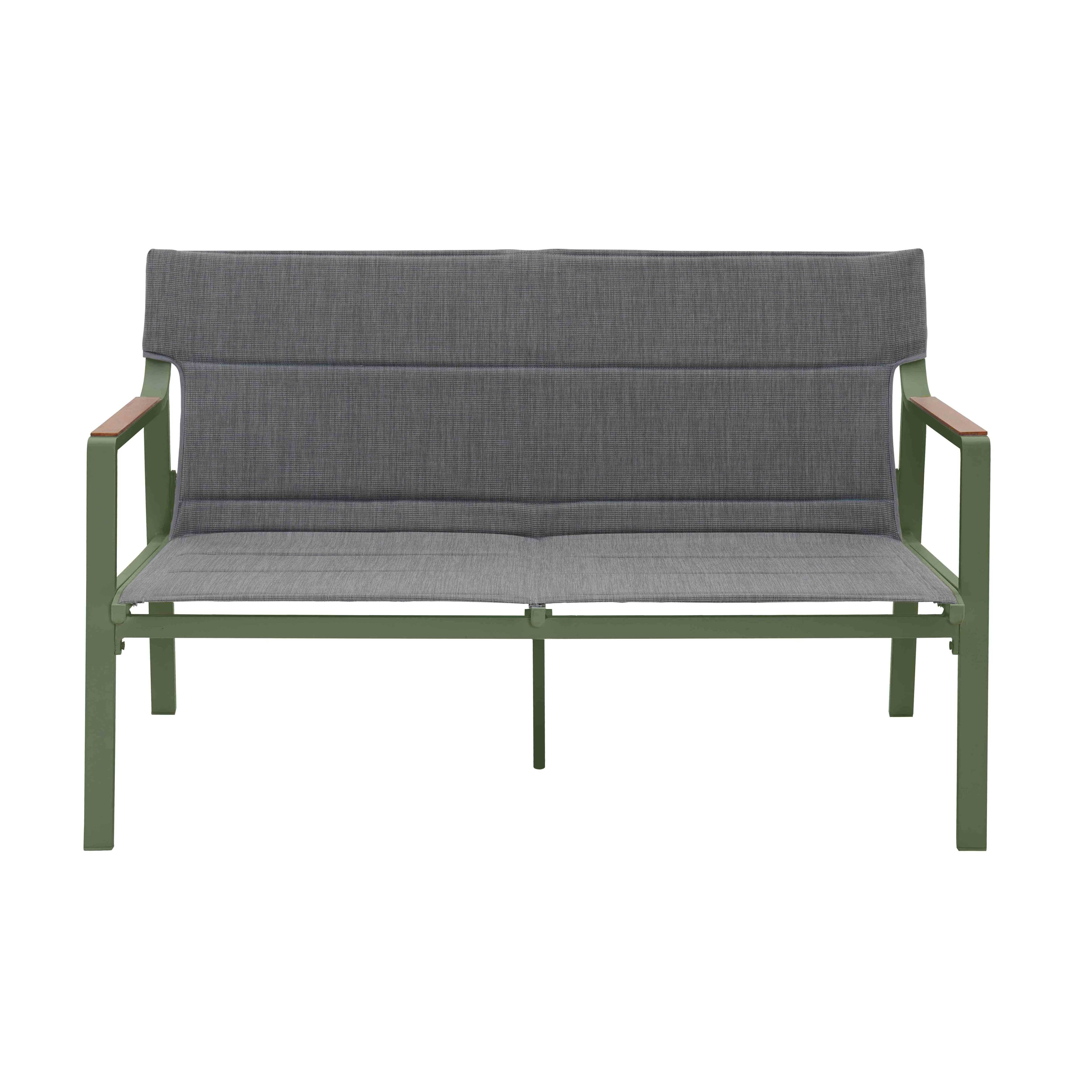 Oviala - Salon de jardin 4 places en aluminium vert kaki Leki - Oviala - Image 5