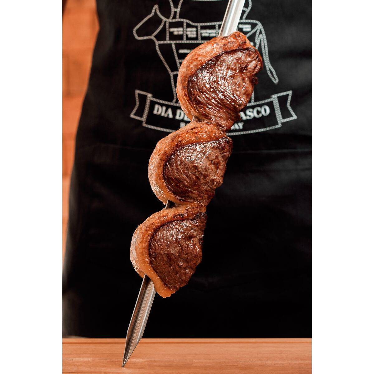 Broche Tramontina Churrasco inox et bois 65cm - Imagen 2