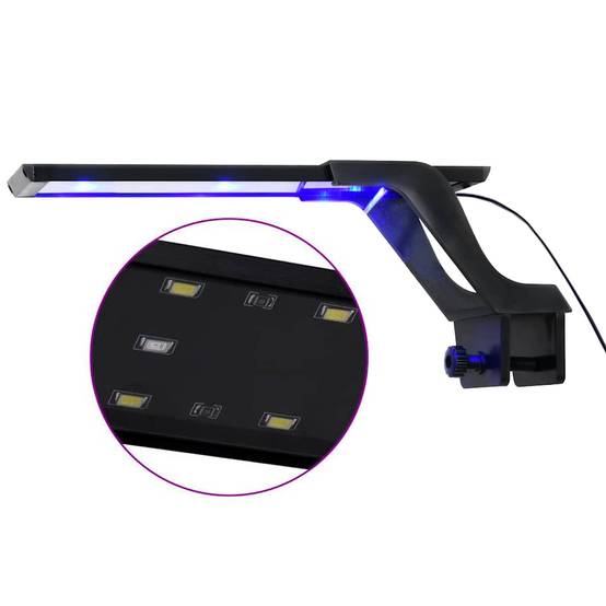 Lampe LED à Pince pour Aquarium Design Fin Lumière Bleue et Blanche 25-45 cm - ComfortXL Outdoor Living - Image 2