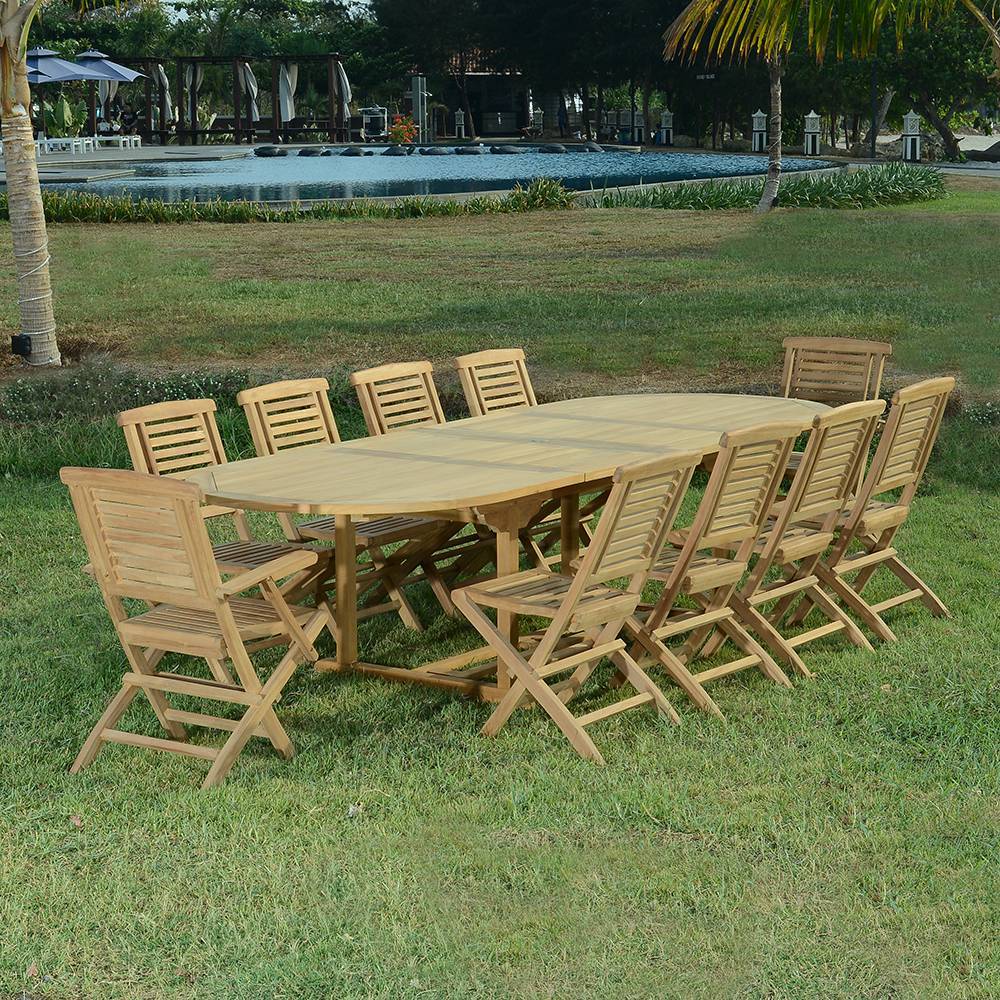 Salon de jardin teck massif Khania, 10 places - TECK'Attitude - Image 6