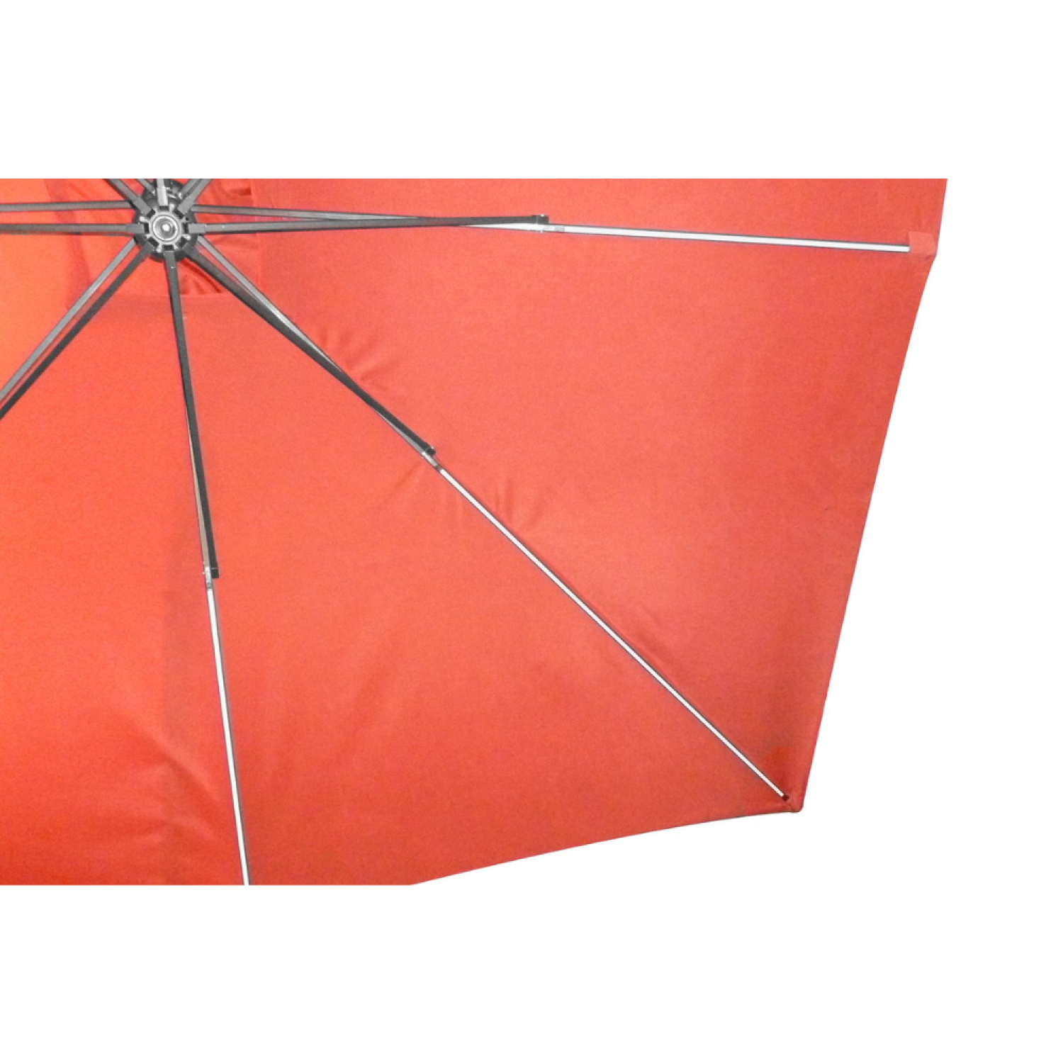Concept Usine - Parasol terracotta droit carré 3 x 3 m led SOLENZARA - Image 5