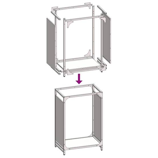 Range-bûches en Acier pour Cheminée Intérieur Design moderne Blanc 65cm – ComfortXL Outdoor Living - Image 9
