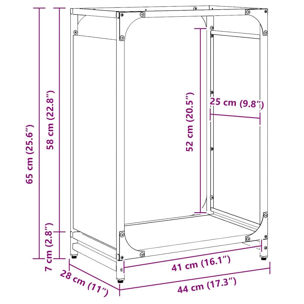Range-bûches en Acier pour Cheminée Intérieur Design moderne Blanc 65cm – ComfortXL Outdoor Living - Image 3