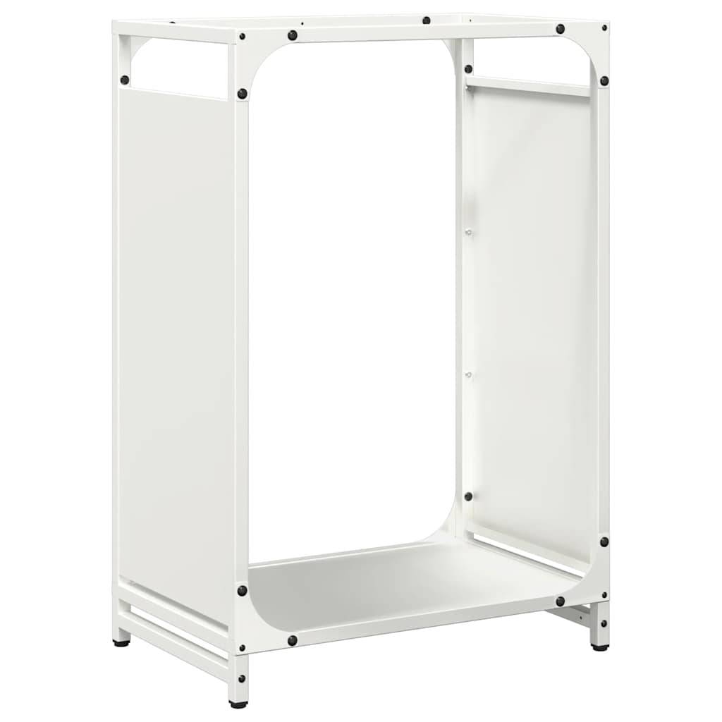 Range-bûches en Acier pour Cheminée Intérieur Design moderne Blanc 65cm – ComfortXL Outdoor Living - Image 2