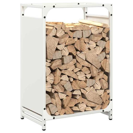 Range-bûches en Acier pour Cheminée Intérieur Design moderne Blanc 65cm – ComfortXL Outdoor Living - Image 4