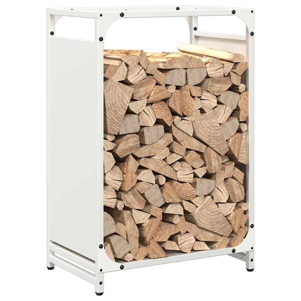 Range-bûches en Acier pour Cheminée Intérieur Design moderne Blanc 65cm – ComfortXL Outdoor Living - Image 4