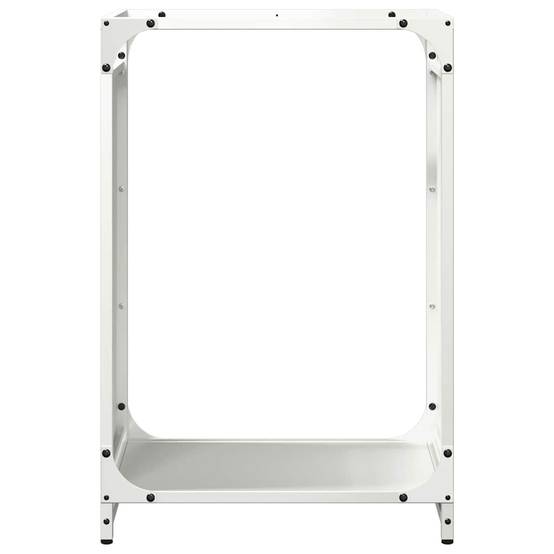 Range-bûches en Acier pour Cheminée Intérieur Design moderne Blanc 65cm – ComfortXL Outdoor Living - Image 5