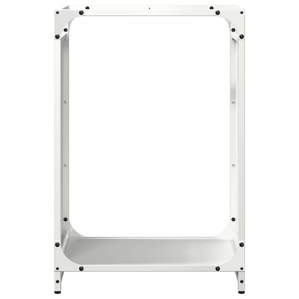 Range-bûches en Acier pour Cheminée Intérieur Design moderne Blanc 65cm – ComfortXL Outdoor Living - Image 5