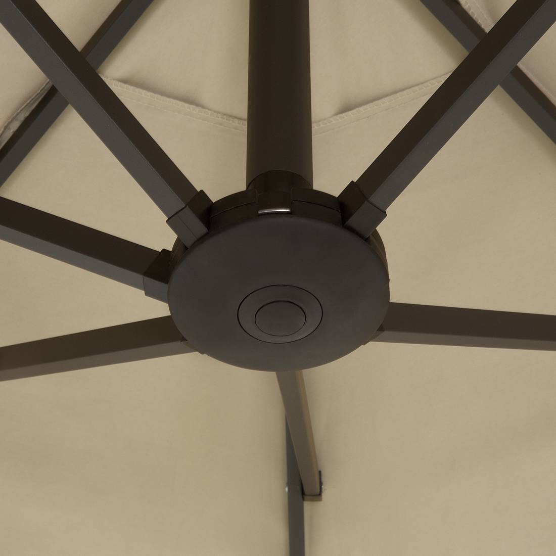 Beliani - Parasol droit Tissu Beige SIBILLA - Beliani - Imagen 5