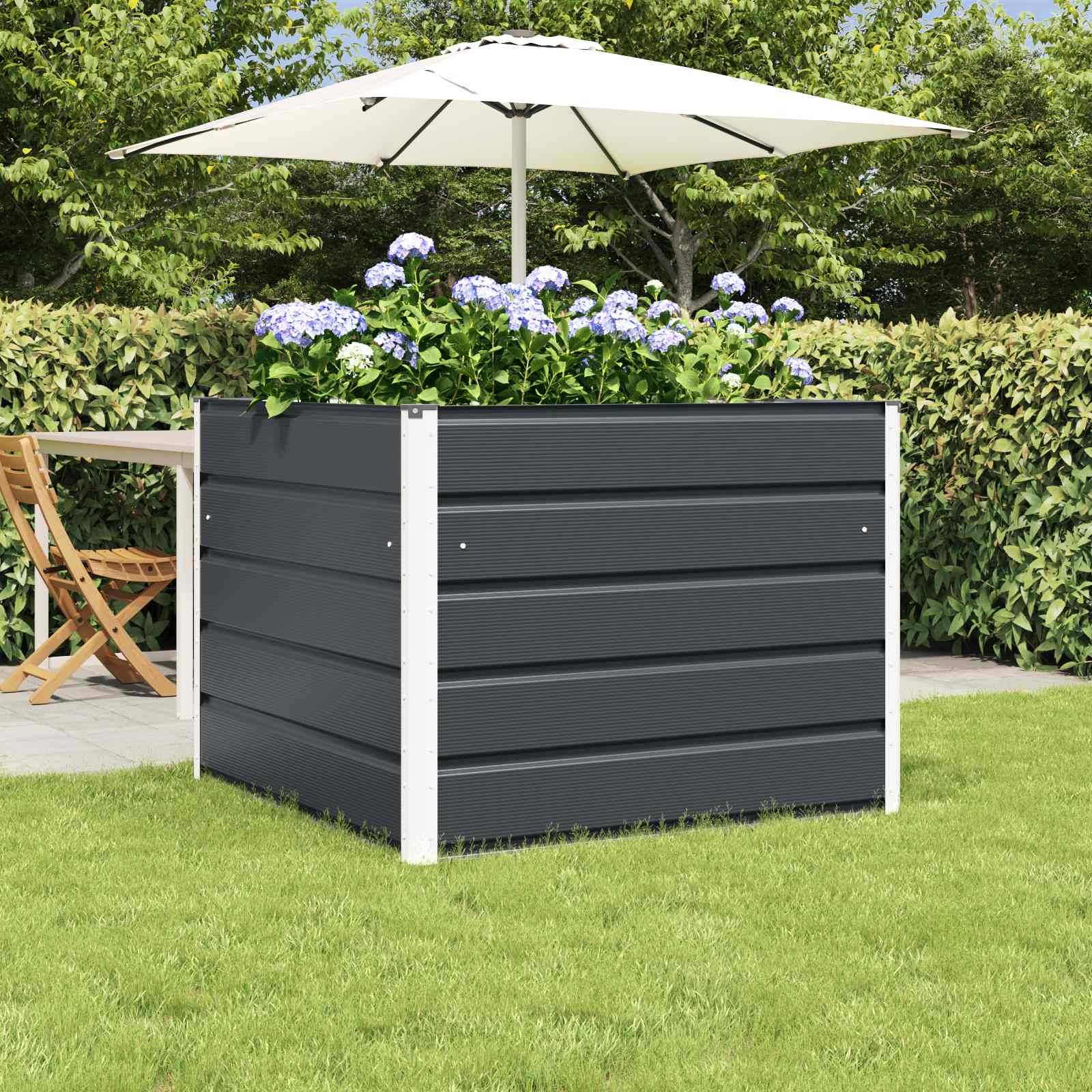 Vidaxl - Jardinière Anthracite 100 x 100 x 75 cm Acier vidaXL 42018183