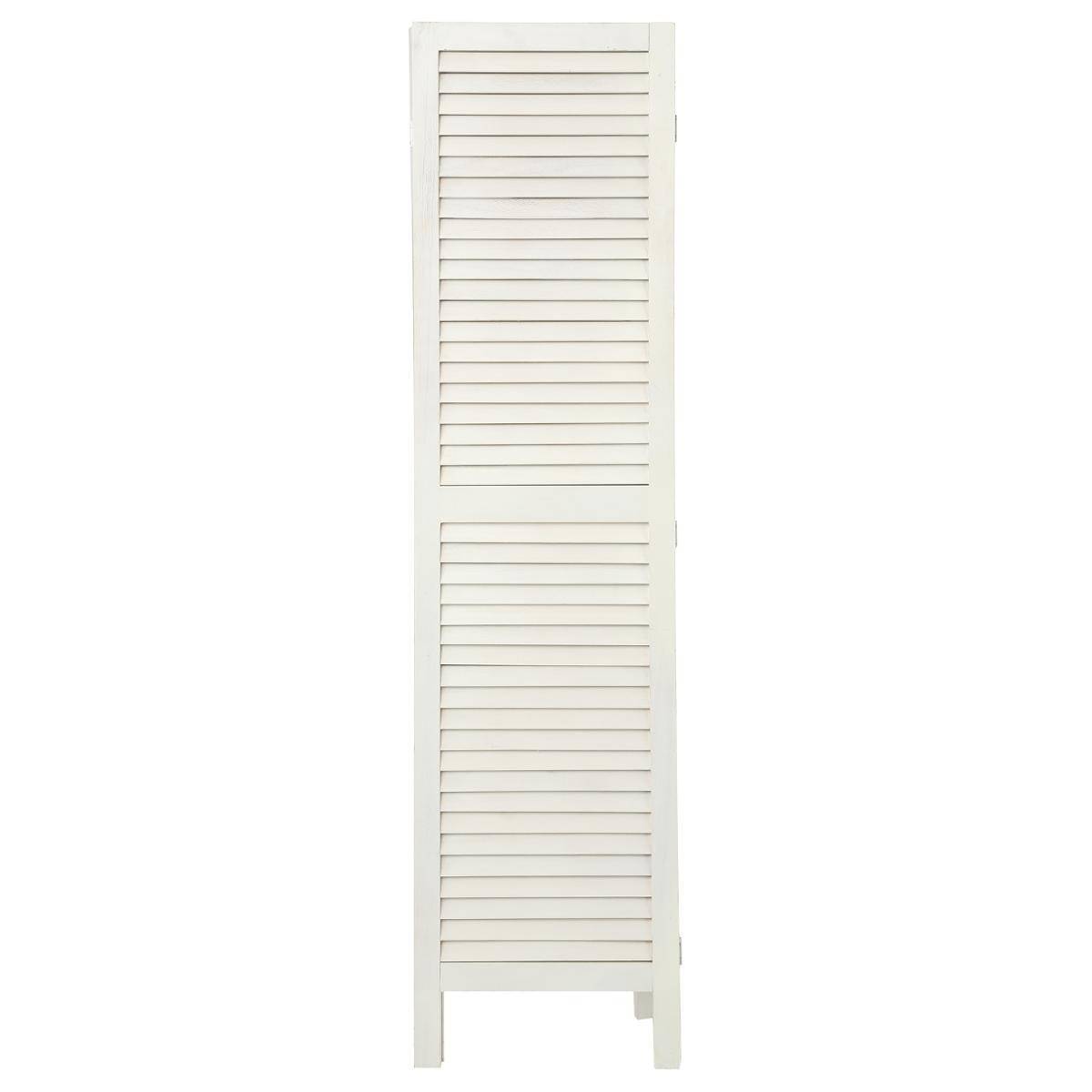Paravent 3 Panneaux en Bois "Camila" 120x170cm Blanc - Image 2