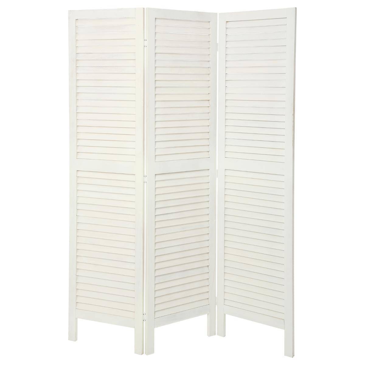 Atmosphera - Paravent "Camila" en bois beige H170cm - Atmosphera Créateur d'intérieur - Image 1