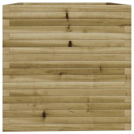 Jardinière D'Extérieur Bois De Pin 70x70x70 Cm - Bac à Fleurs Surélevé Patio Terrasse