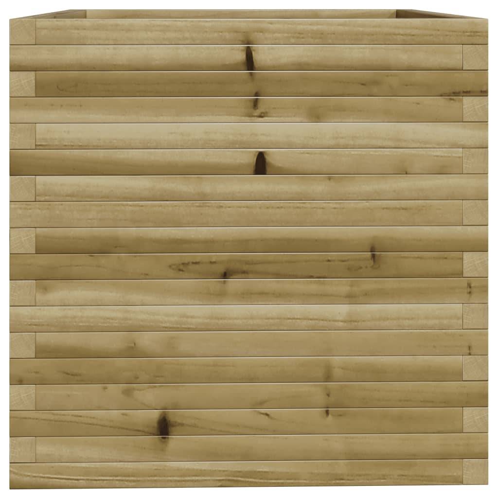 Jardinière D'Extérieur Bois De Pin 70x70x70 Cm - Bac à Fleurs Surélevé Patio Terrasse