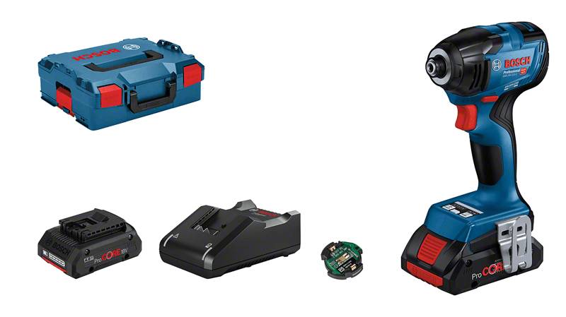 Bosch - Visseuse à chocs BOSCH GDR 18V-210 C - 2 batteries ProCORE18V 4.0 Ah, chargeur + module Bluetooth CGY 42 - 06019J0102 - Imagen 1