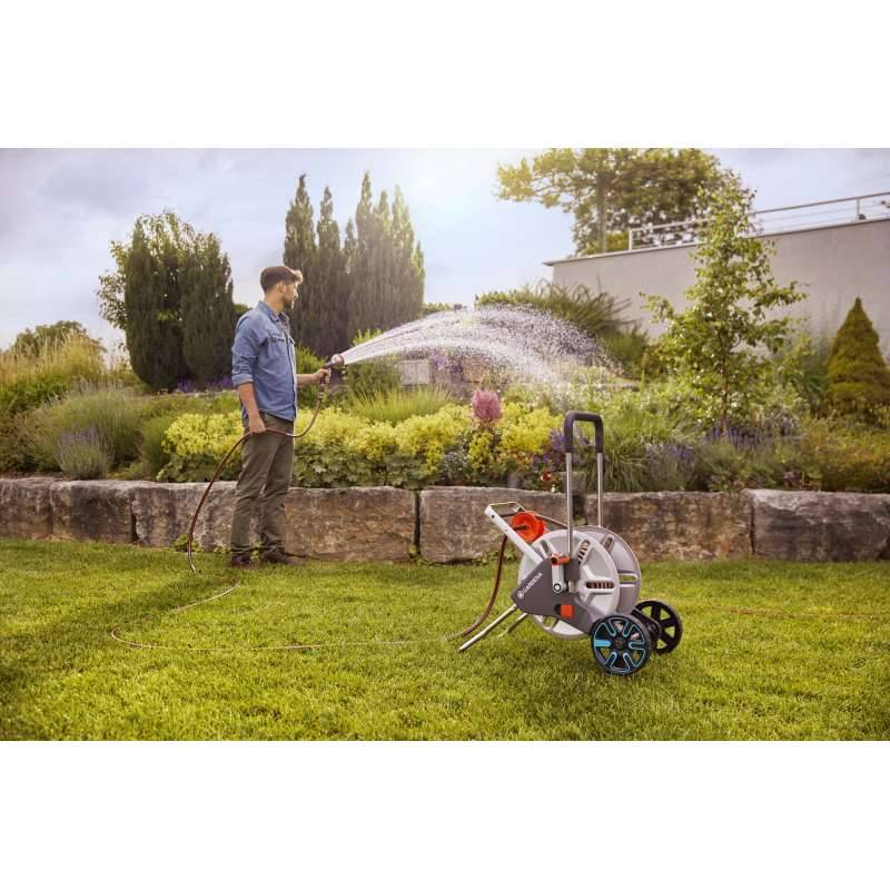 Gardena - Dévidoir sur roues Aquaroll L Easy Metal GARDENA - 18550-20 - Imagen 3