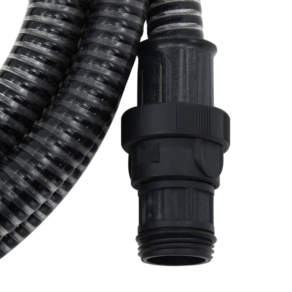 Vidaxl - Tuyau d'aspiration avec raccords en PVC noir 1" 10 m PVC vidaXL 151078 - Image 3