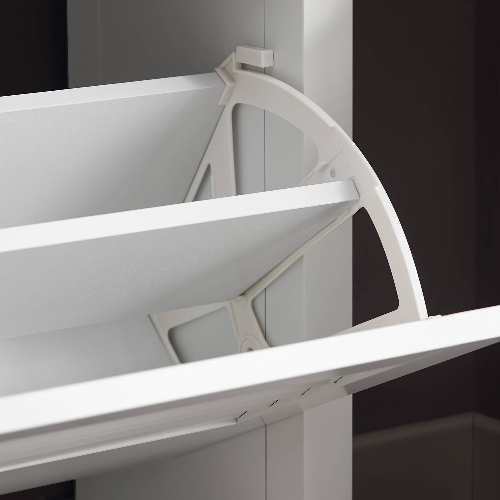 SoBuy Armoire de Rangement à Chaussures avec 2 Portes, Meuble d'Entrée Blanc, 80 x 25 x 108 cm, Modèle FSR152-W - Imagen 9