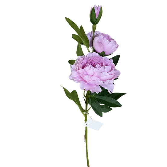 Pivoine Artificielle Creme et rose - Image 2
