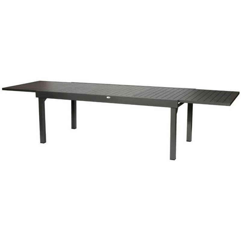 Hesperide - Table de jardin extensible "Piazza" graphite 12 places en aluminium traité époxy Hespéride - Image 6