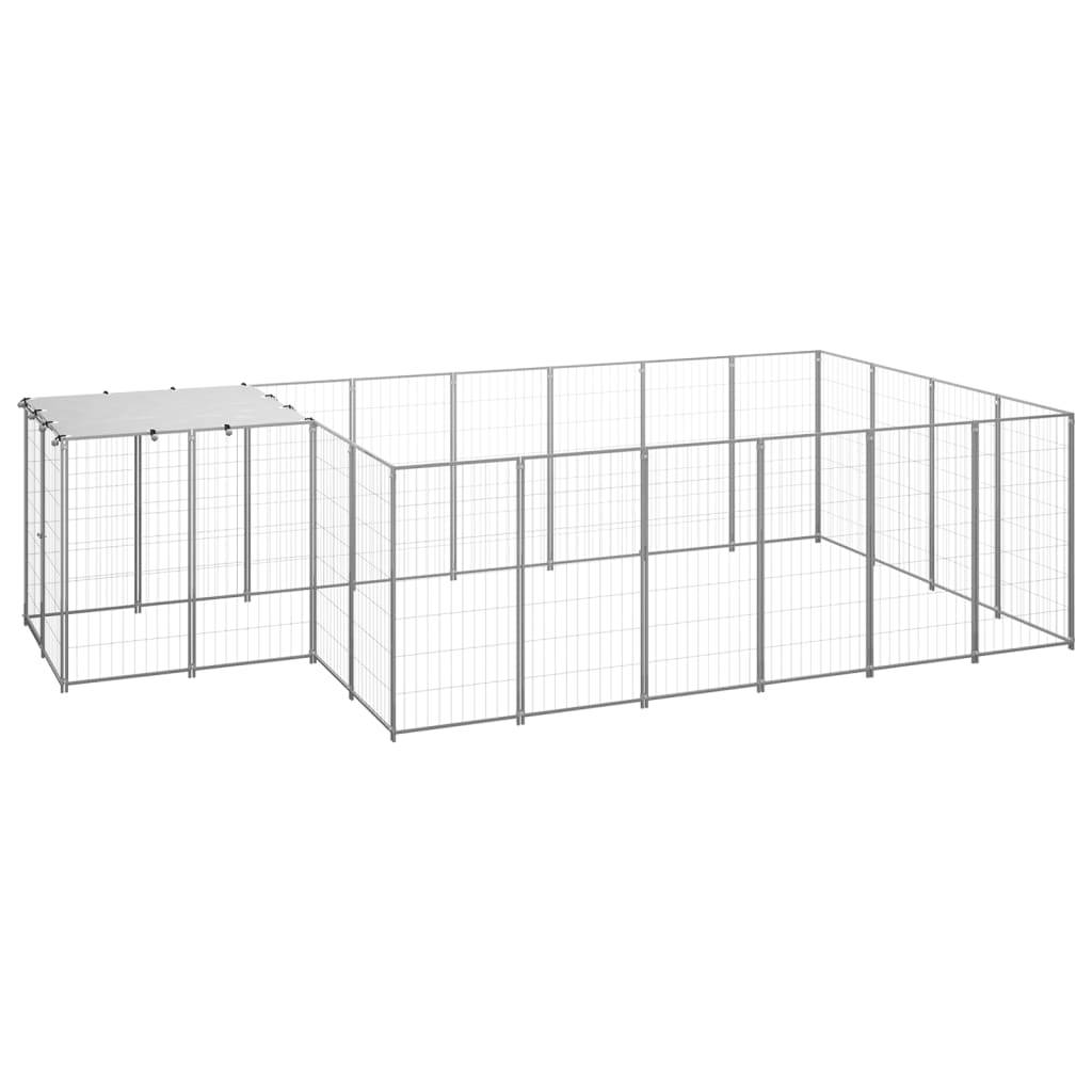 Vidaxl - Chenil Argenté 8,47 m² Acier vidaXL 3082209 - Imagen 1
