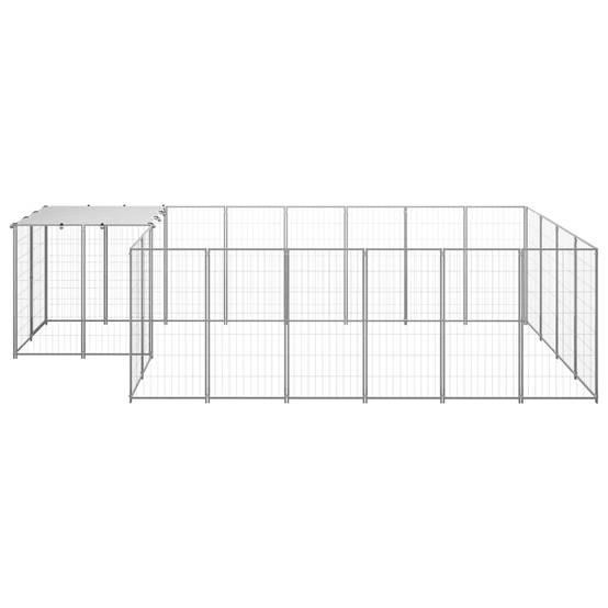 Vidaxl - Chenil Argenté 8,47 m² Acier vidaXL 3082209 - Imagen 2