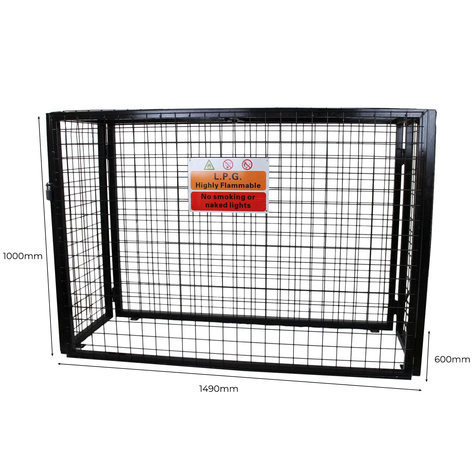 Monstershop - Cage Métallique de 149cm de large pour Bouteilles de Gaz - Image 5