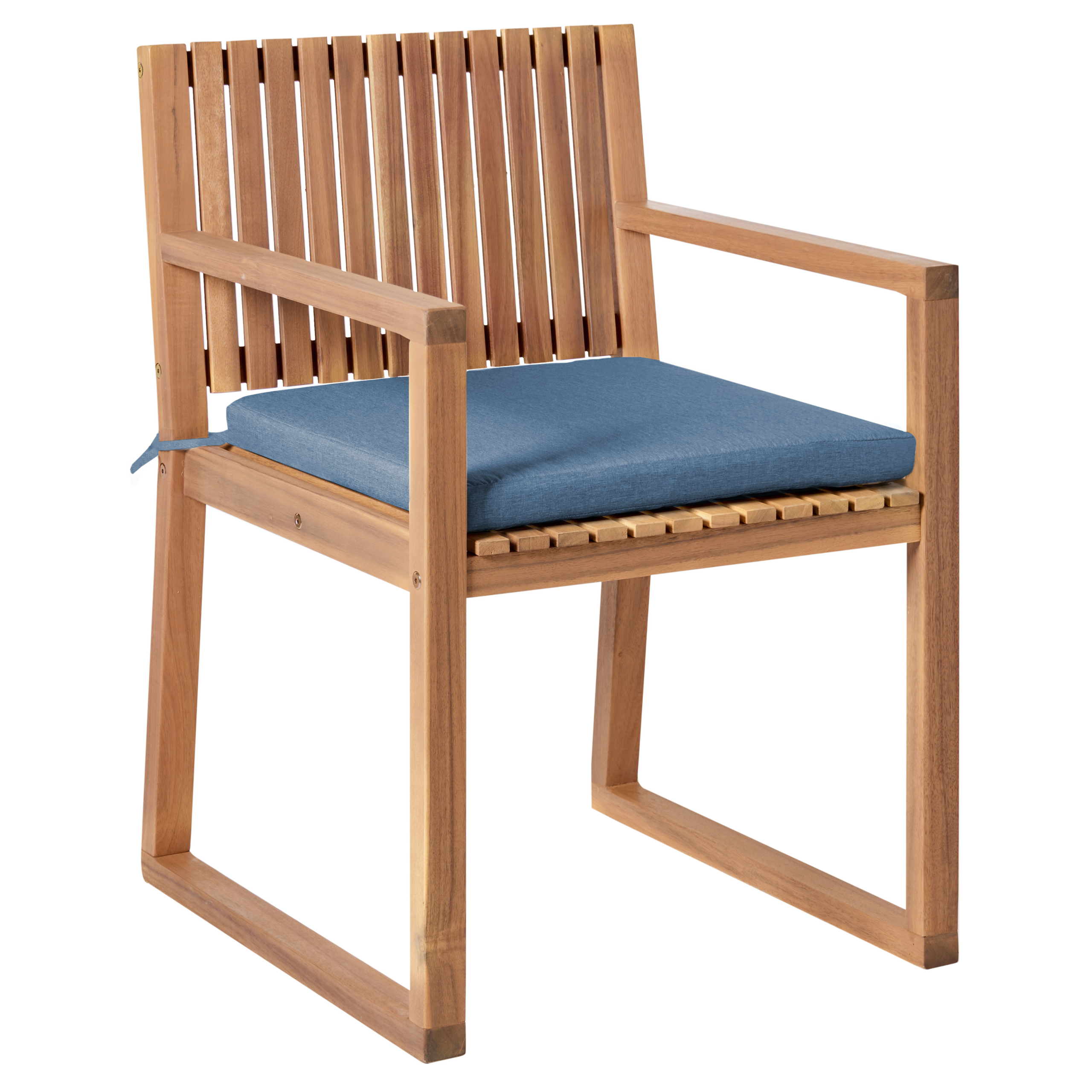 Chaise de jardin Bois d'acacia certifié Bleu SASSARI PREMIUM - Beliani - Image 3