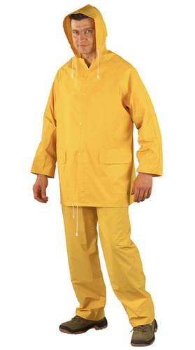 Ensemble de pluie veste et pantalon double enduction PVC jaune TXL - 50212 - Image 2