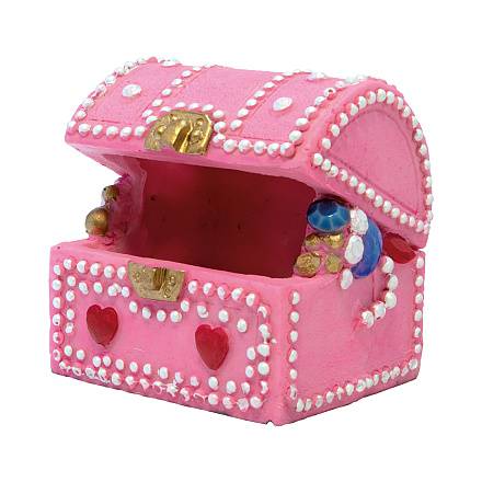 Superfish - Coffre Trésor aquarium décor peint main 7 x 6 x 7 cm - SUPERFISH