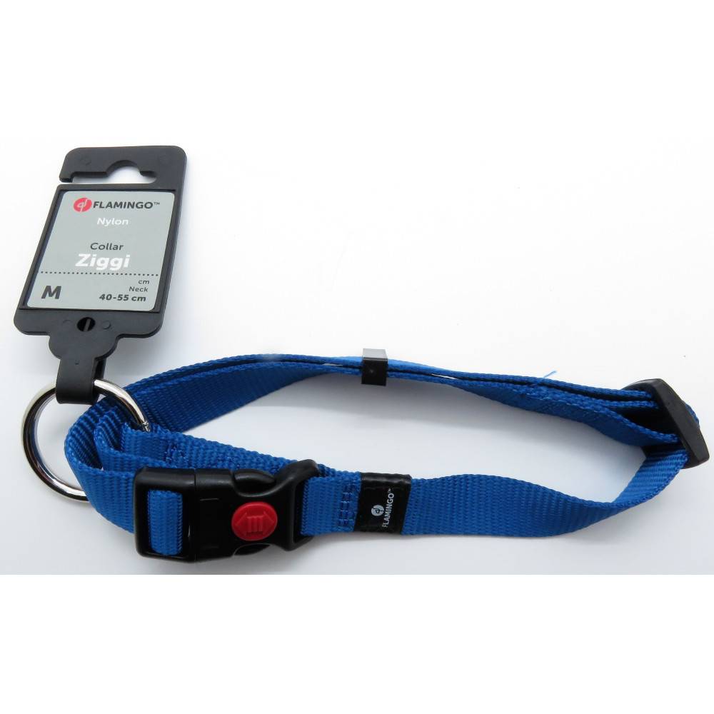 Collier Ziggi bleu 40 -55 cm. 20 MM . taille M. pour chien. - Imagen 1