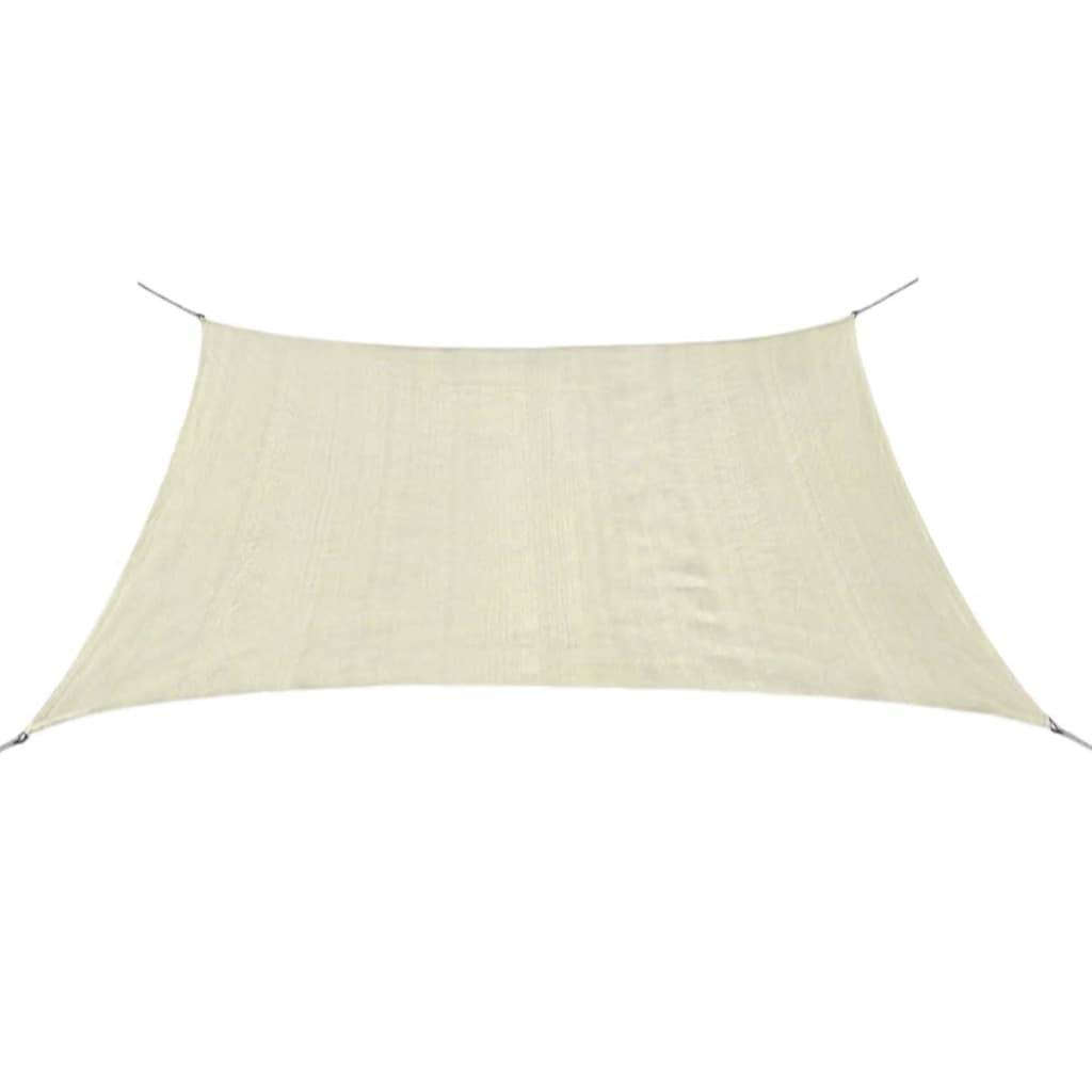 Helloshop26 - Parasol en PEHD carré 3,6 x 3,6 m crème - Imagen 1