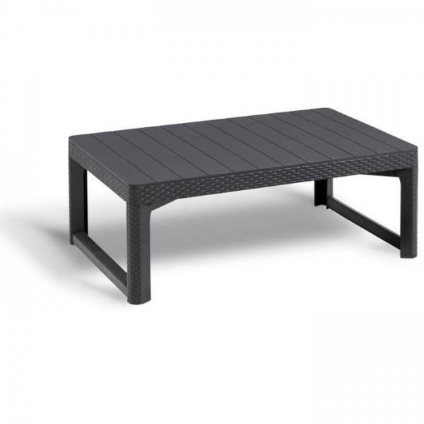 Salon de jardin avec table basse 2 en 1 - en résine - Allibert by KETER - 6 personnes - SanRemo - Gris graphite - Image 4