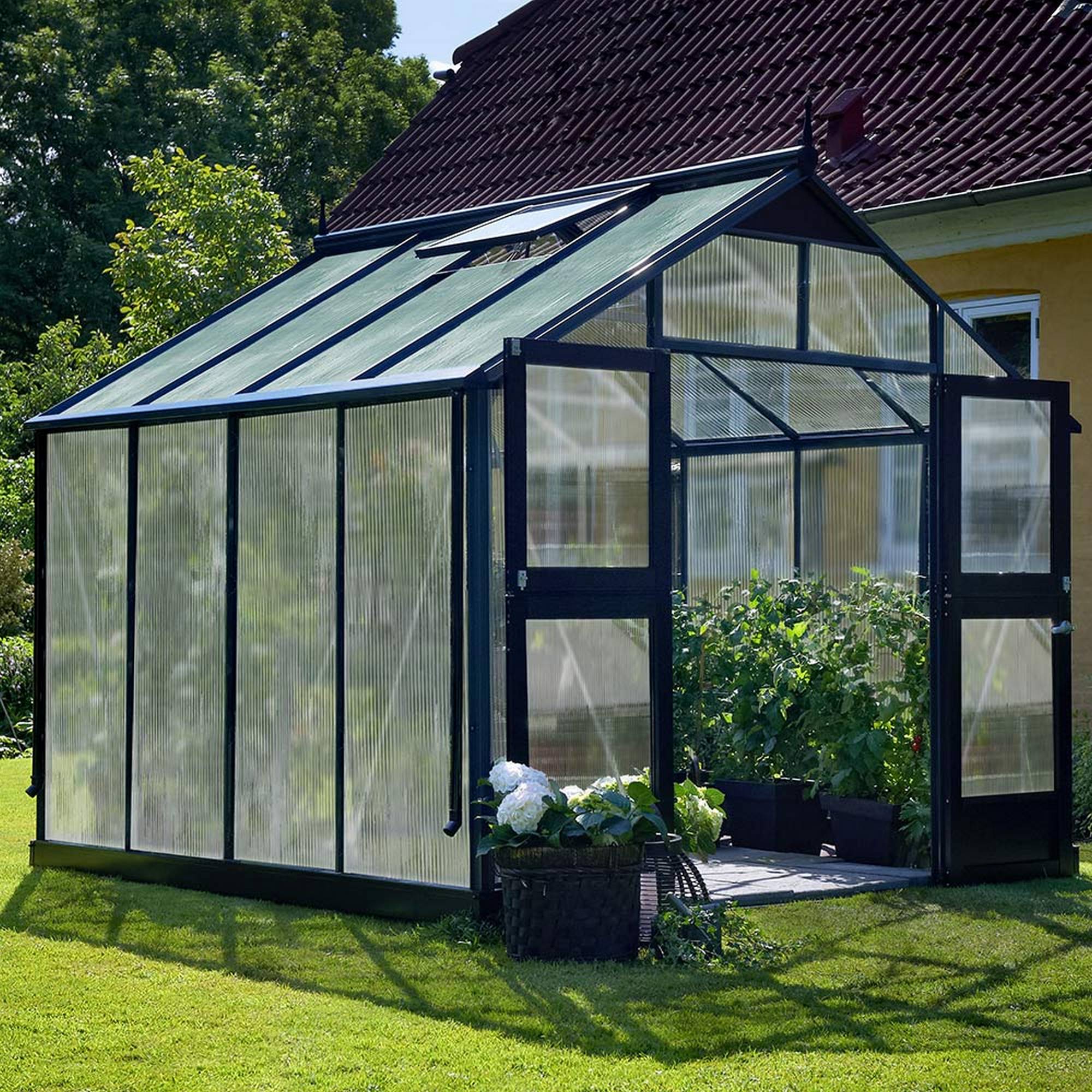 Juliana - Serre en polycarbonate 8,8 m² Premium, anthracite - Juliana - Image 1