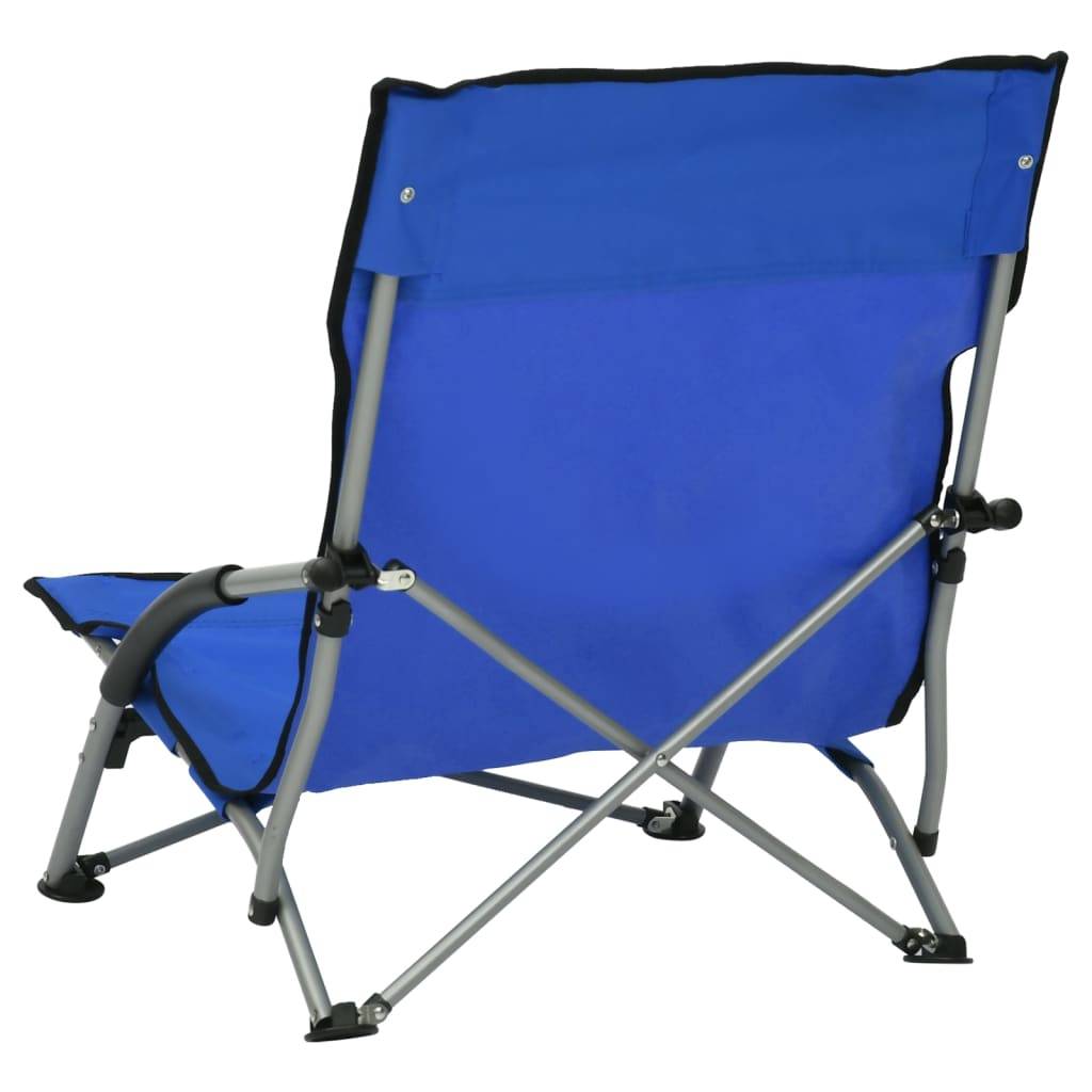 PANGIVO - Chaises de plage pliables en tissu oxford bleu 55.5 x 65.5 x 66 cm - PANGIVO - Image 5
