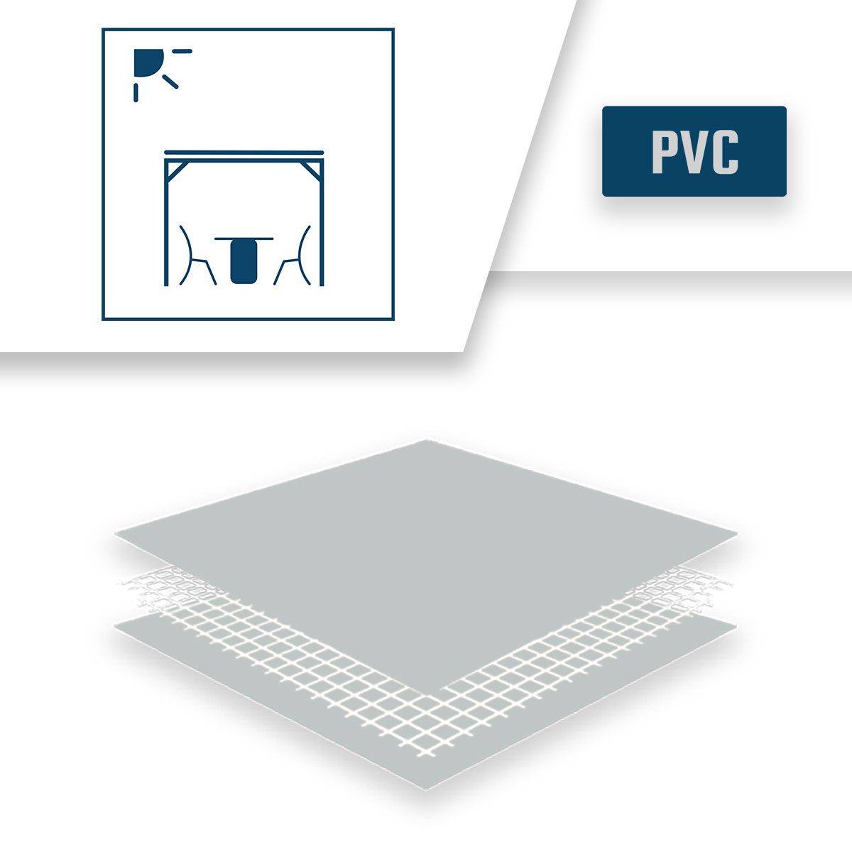Toile Pergola 2,1x4,5 m SP400PR - Garantie 5 ans - Bâche Armée Transparente étanche pour Pergola - Made in France TECPLAST - Image 4
