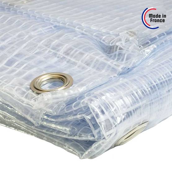 Toile Pergola 2,1x4,5 m SP400PR - Garantie 5 ans - Bâche Armée Transparente étanche pour Pergola - Made in France TECPLAST - Image 5