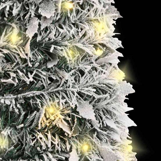 ComfortXL - Grand Sapin de Noël Escamotable Floconné Pré-éclairé 200 LED 210 cm – ComfortXL Outdoor Living - Image 4