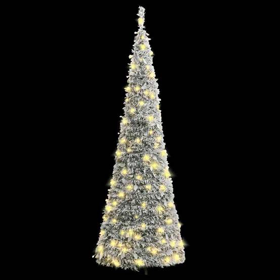 ComfortXL - Grand Sapin de Noël Escamotable Floconné Pré-éclairé 200 LED 210 cm – ComfortXL Outdoor Living - Image 2