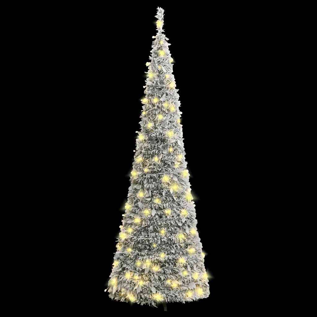 ComfortXL - Grand Sapin de Noël Escamotable Floconné Pré-éclairé 200 LED 210 cm – ComfortXL Outdoor Living - Image 2