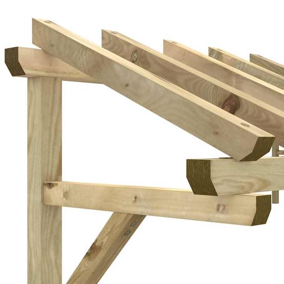 Vidaxl - Auvent de porte 200x100x100 cm Bois de pin solide vidaXL 49454 - Image 4