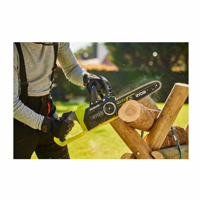 Ryobi - Tronçonneuse RYOBI - RCS18X3050F - 18V One+ Brushless - 1 batterie 5.0 Ah - 1 chargeur - Image 4