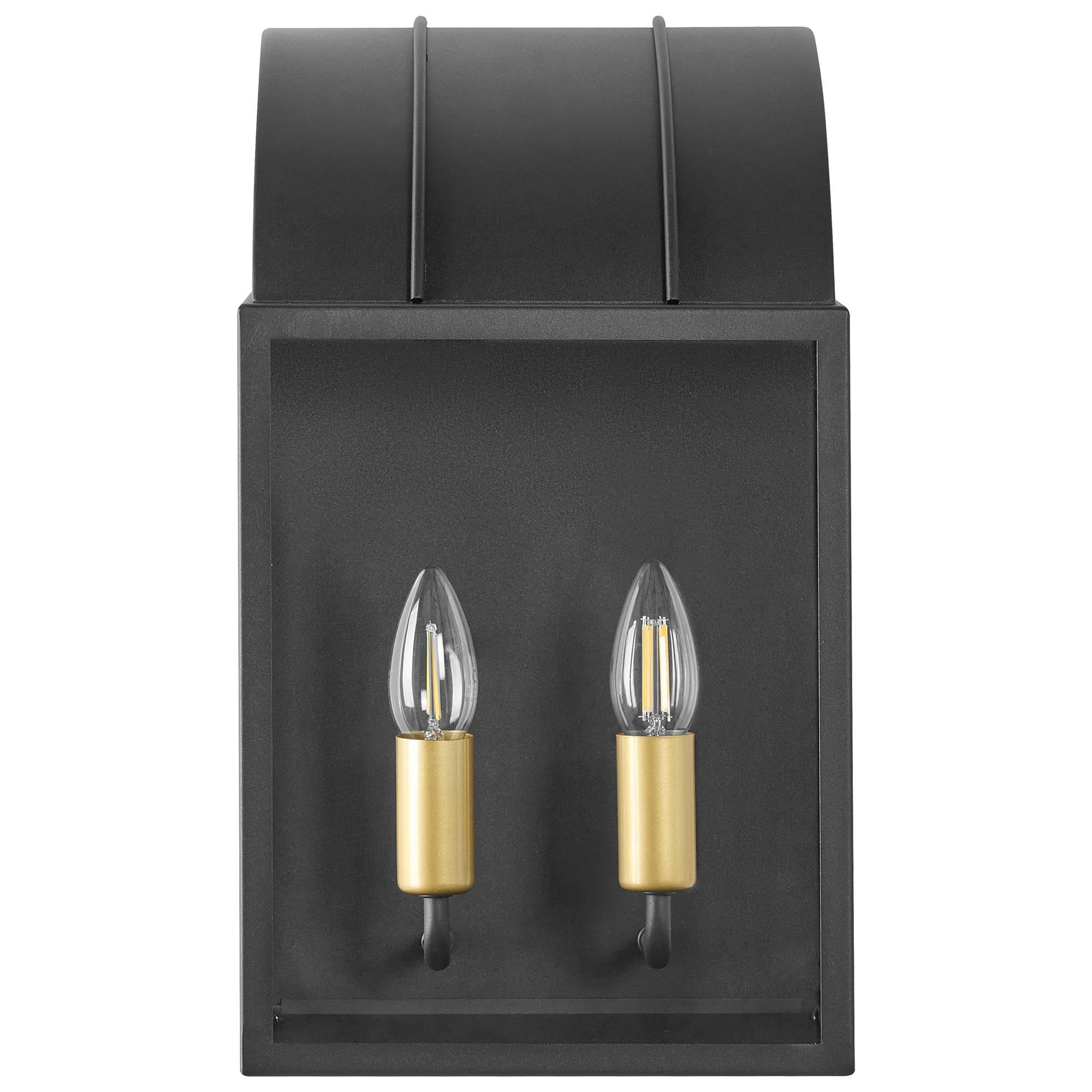 Beliani - Lampe murale pour l'extérieur Aluminium Noir BELITSA - 23x18x39- Beliani - Image 5