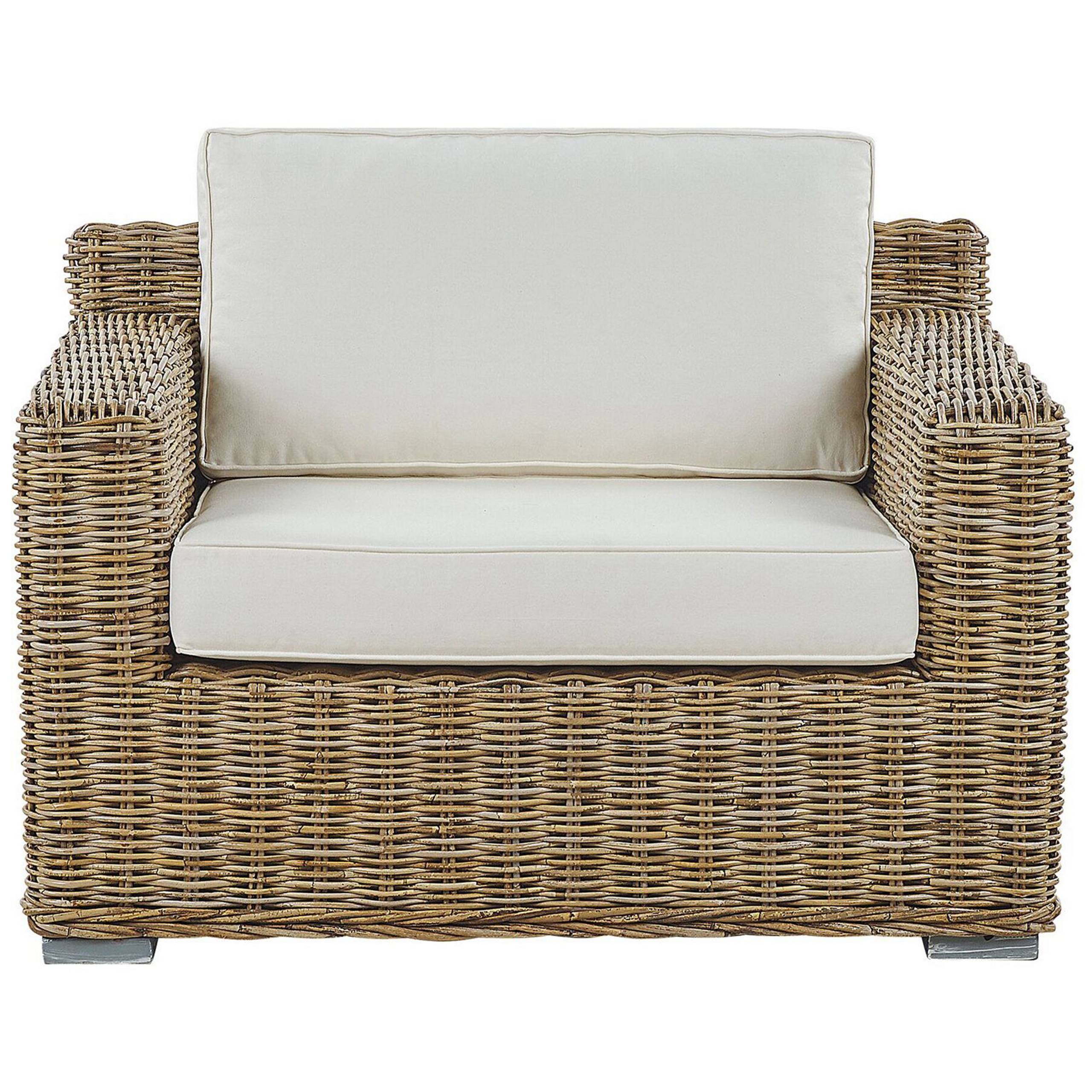 Fauteuil Rotin Marron clair ARDEA - Beliani - Image 3