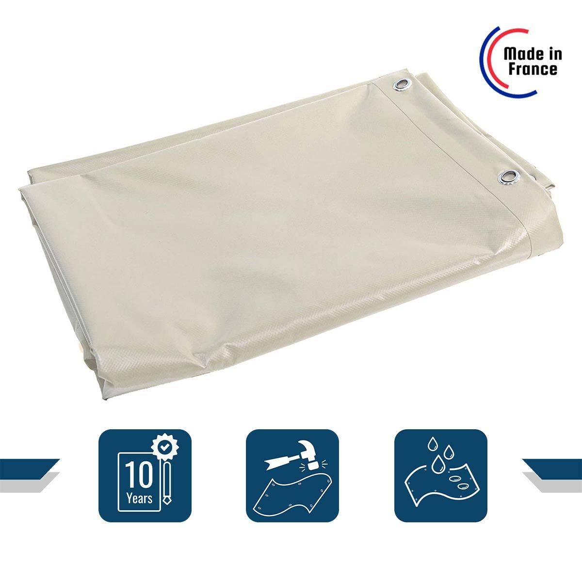 Bâche PVC 3x5 m Ivoire - Garantie 10 ans - XP640MU - Bâche de protection étanche - Résistance Anti-UV - Made in France TECPLAST - Imagen 2